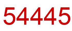 Número 54445 imagen rojo