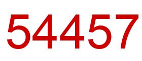 Number 54457 red image