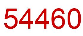Number 54460 red image