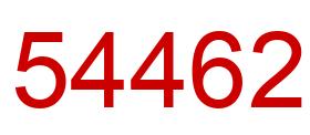 Number 54462 red image