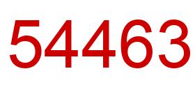 Number 54463 red image