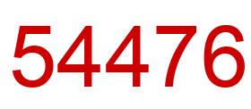 Number 54476 red image