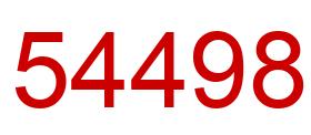 Number 54498 red image