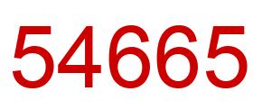 Número 54665 imagen rojo