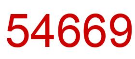 Number 54669 red image