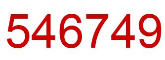 Number 546749 red image