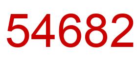 Number 54682 red image