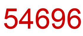 Number 54696 red image
