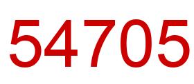 Number 54705 red image