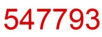 Number 547793 red image