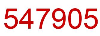 Number 547905 red image