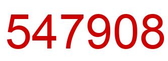 Number 547908 red image
