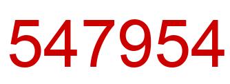 Number 547954 red image