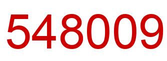 Number 548009 red image