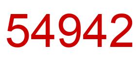 Number 54942 red image