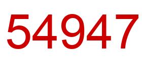 Number 54947 red image