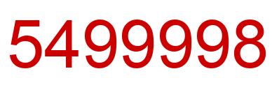 Number 5499998 red image
