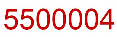 Number 5500004 red image