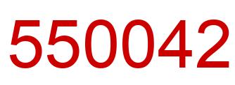 Number 550042 red image