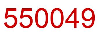Number 550049 red image