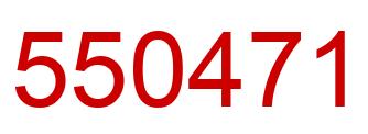 Number 550471 red image