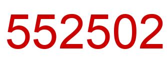 Number 552502 red image
