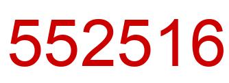 Number 552516 red image