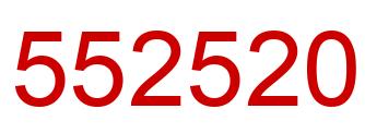 Number 552520 red image