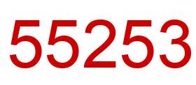 Number 55253 red image