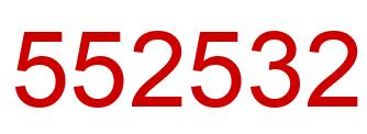 Number 552532 red image