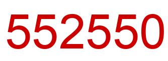 Number 552550 red image