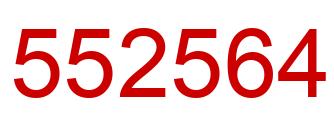 Number 552564 red image