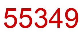 Number 55349 red image