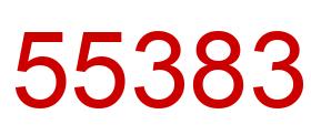 Number 55383 red image