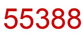 Number 55388 red image