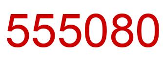 Number 555080 red image