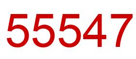 Number 55547 red image