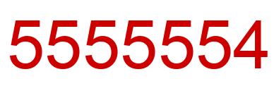 Number 5555554 red image
