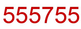 Number 555755 red image