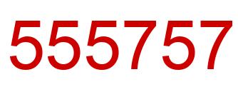 Number 555757 red image
