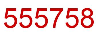 Number 555758 red image
