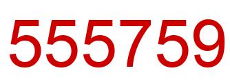 Number 555759 red image