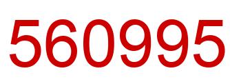Number 560995 red image