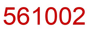 Number 561002 red image