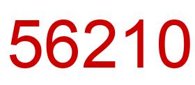 Number 56210 red image