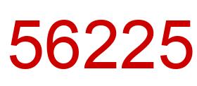 Number 56225 red image