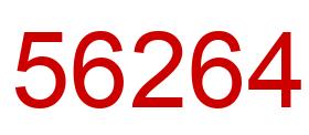 Number 56264 red image