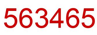 Number 563465 red image
