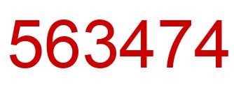 Number 563474 red image