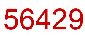Number 56429 red image